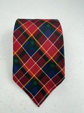 VINTAGE Lauren Ralph Lauren Silk Tie Multicolors Plaid Made in USA #T 13