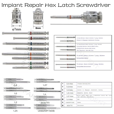 Implant Repair Hex Latch Screwdriver ITI ,Fits Contra angle Low Speed Handpiece
