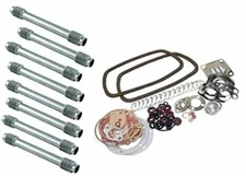 GERMAN ELRING VW BUG TYPE 1 2 3 GASKET KIT & BRAZIL PUSH ROD TUBES VW 1300-1600