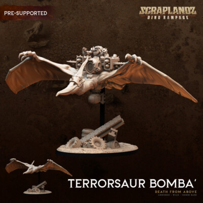 Terrorsaur Bomba' | Dark Gods | Orc Unique Proxy Wargaming 3D Print Miniature