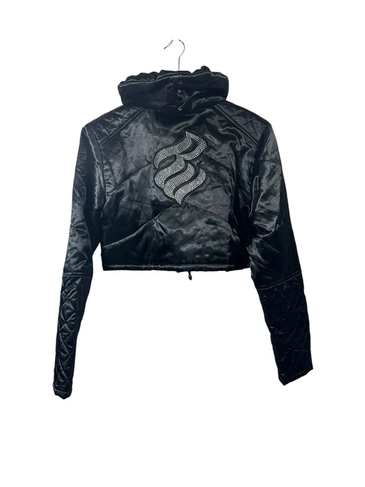 Vintage Rocawear Rhinestone Cropped Coat Jacket Y2K Hip Hop Jay-Z 90’s 2000’s - Image 3 of 4