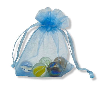 Organza Organzasäckchen Organzabeutel Stoffsäckchen Schmuckbeutel Farbe Hellblau