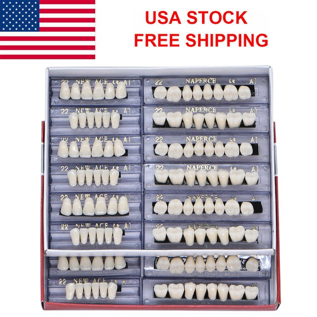 168pcs Acrylic Resin Denture 22 Shade A1 Dental Upper Lower Full Set