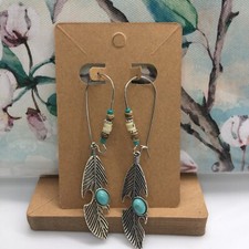 3" Silver-tone Earring Set Boho Retro Dangle Drop Hook New Free Ship 3107