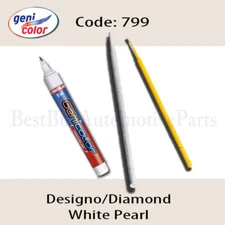Touch-Up Paint Pen Kit-Mercedes-799-Diamond White-Sanding Stick & Microbrush