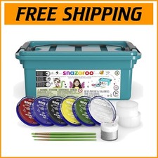 Hypoallergenic 14-Piece Face Paint Kit - 6 Water-Based Colors for Kids