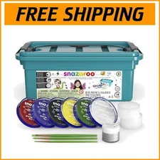 Hypoallergenic 14-Piece Face Paint Kit - 6 Water-Based Colors for Kids