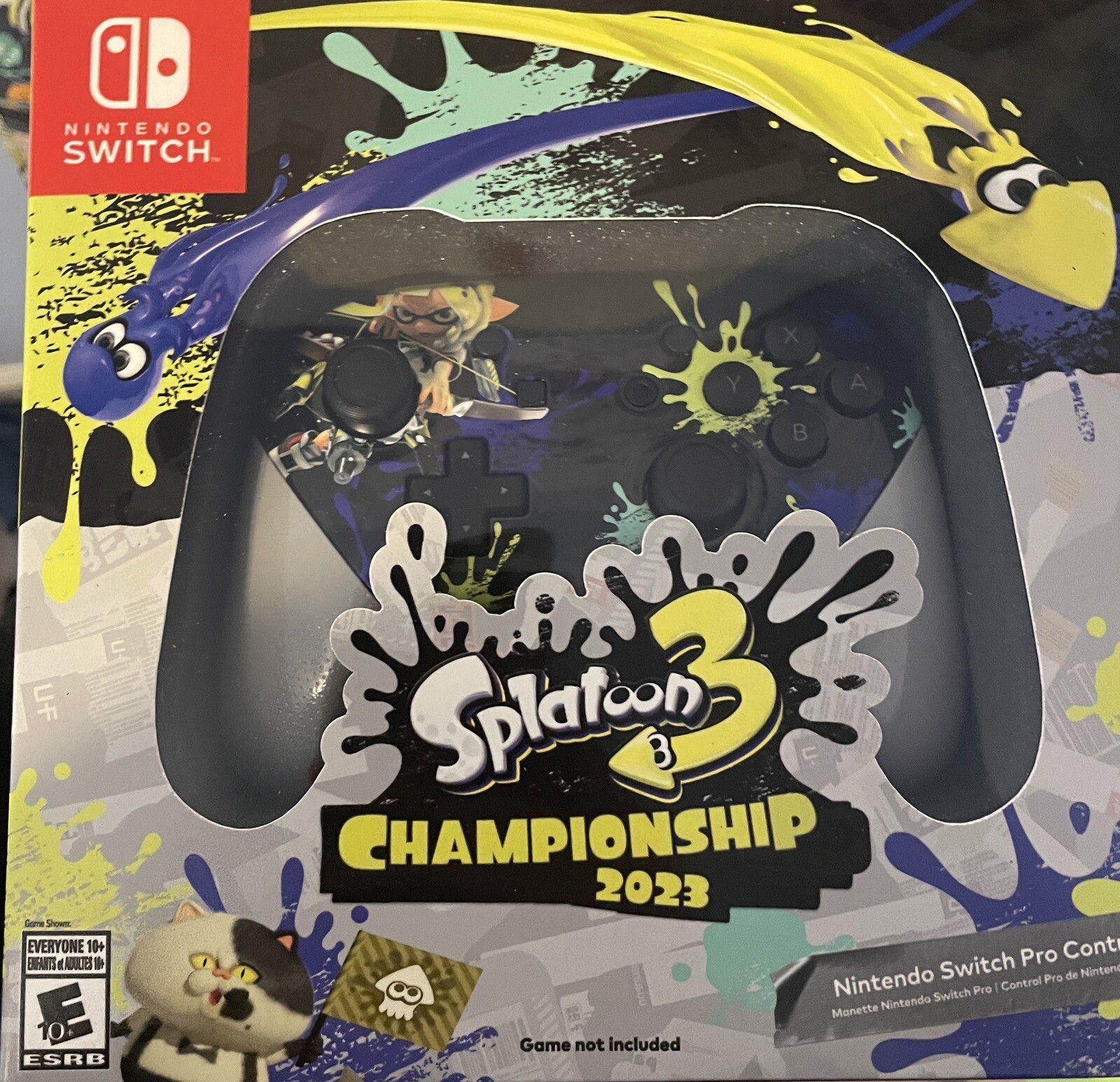 Pro Controller Splat Custom painted Splatoon 3 Pro Controller, Nintendo VS Exclusive ~20 in ...