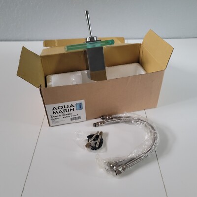 Aqua Marin Bathroom Sink Faucet BARM03 Chrome Clear Glass