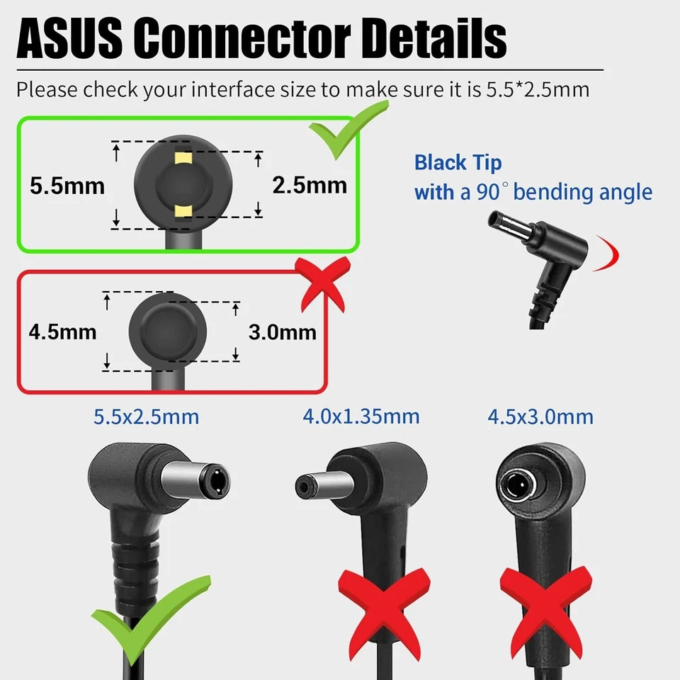 65W Netzteil Ladegerät für Asus F551 F551C F551CA F551M F551MA ADP-65AW - Bild 2 von 4