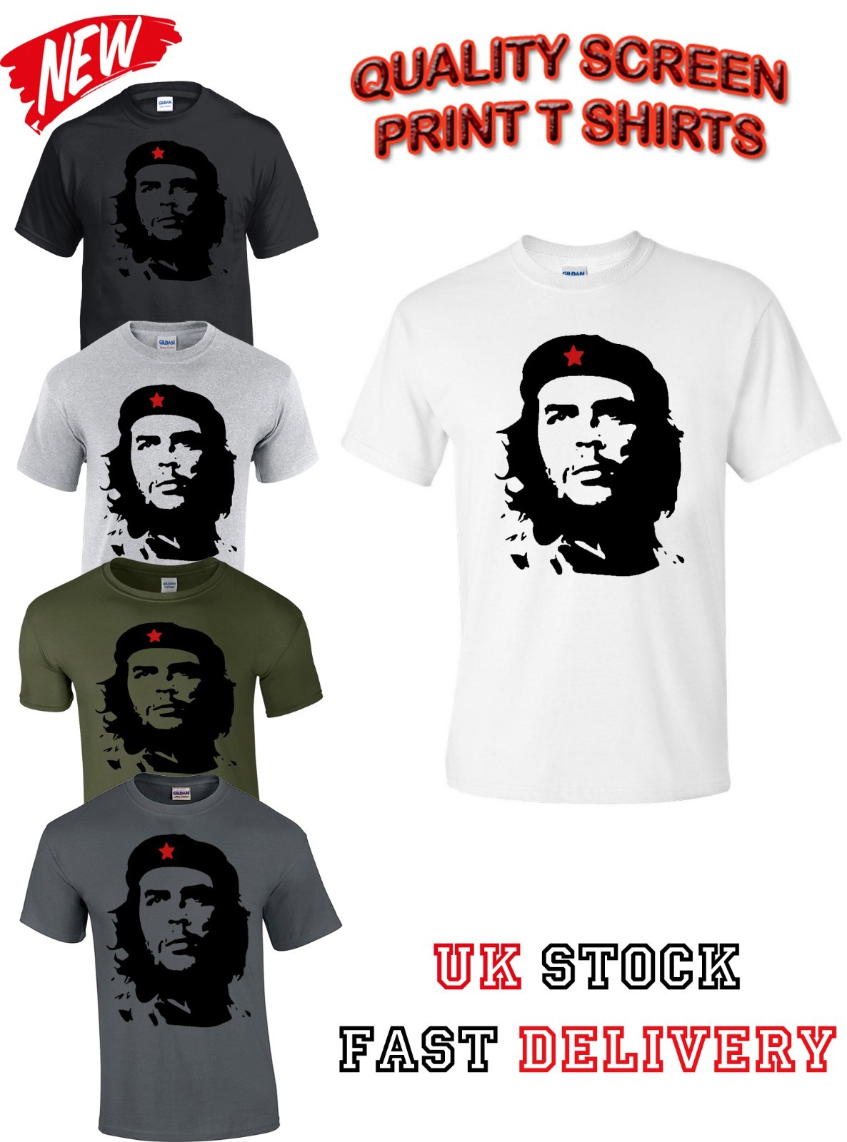 Che Guevara T-Shirt Silhouette Iconic Retro Political Revolution Cuba S-5XL op