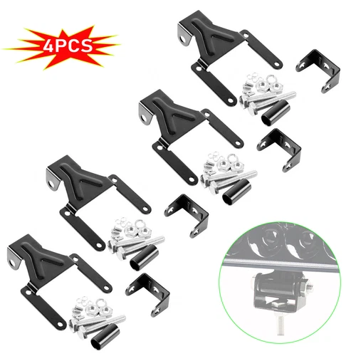 4pcs 4x6'' LED Headlights Offroad Driving Fog Light Work Light + Mount Brackets - Picture 3 of 16