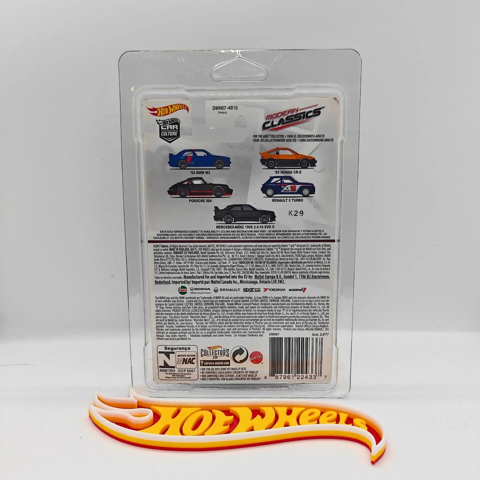 Porsche 964 2017 negro moderno clásico cultura 1:64 3/5 envío gratuito Hot Wheels Foto 4 de 4