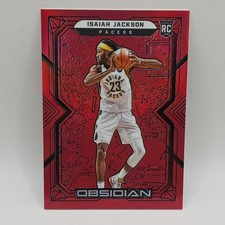 Isaiah Jackson 2021-22 Obsidian T-mall Asia Electric Etch Red Flood RC #169