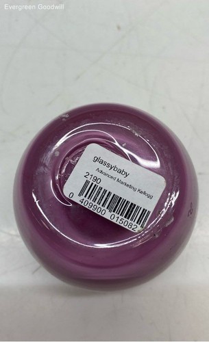 Bougeoir En Verre Glassybaby "Sister" - Couleur Rose Lavande - Soufflé à La Main - Occasion Très Bon État