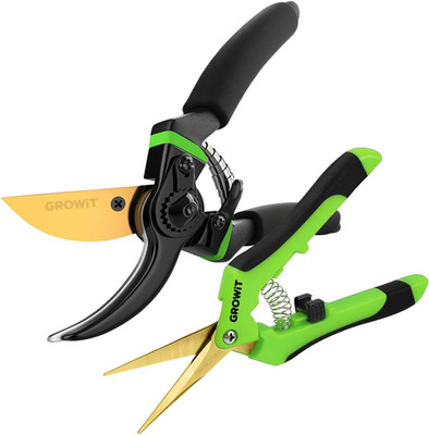 8.5'' Professional Bypass Pruning Shears & Gardening Scissors Set - Super Sharp P