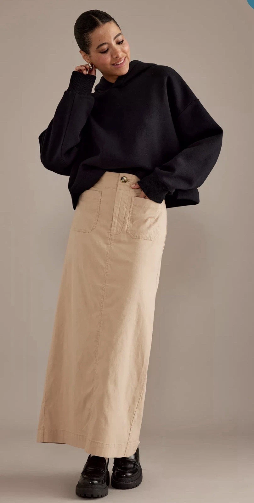 Anthropologie Maeve The Colette Maxi Skirt Khaki Linen Cotton Small
Opens in a new window or tab