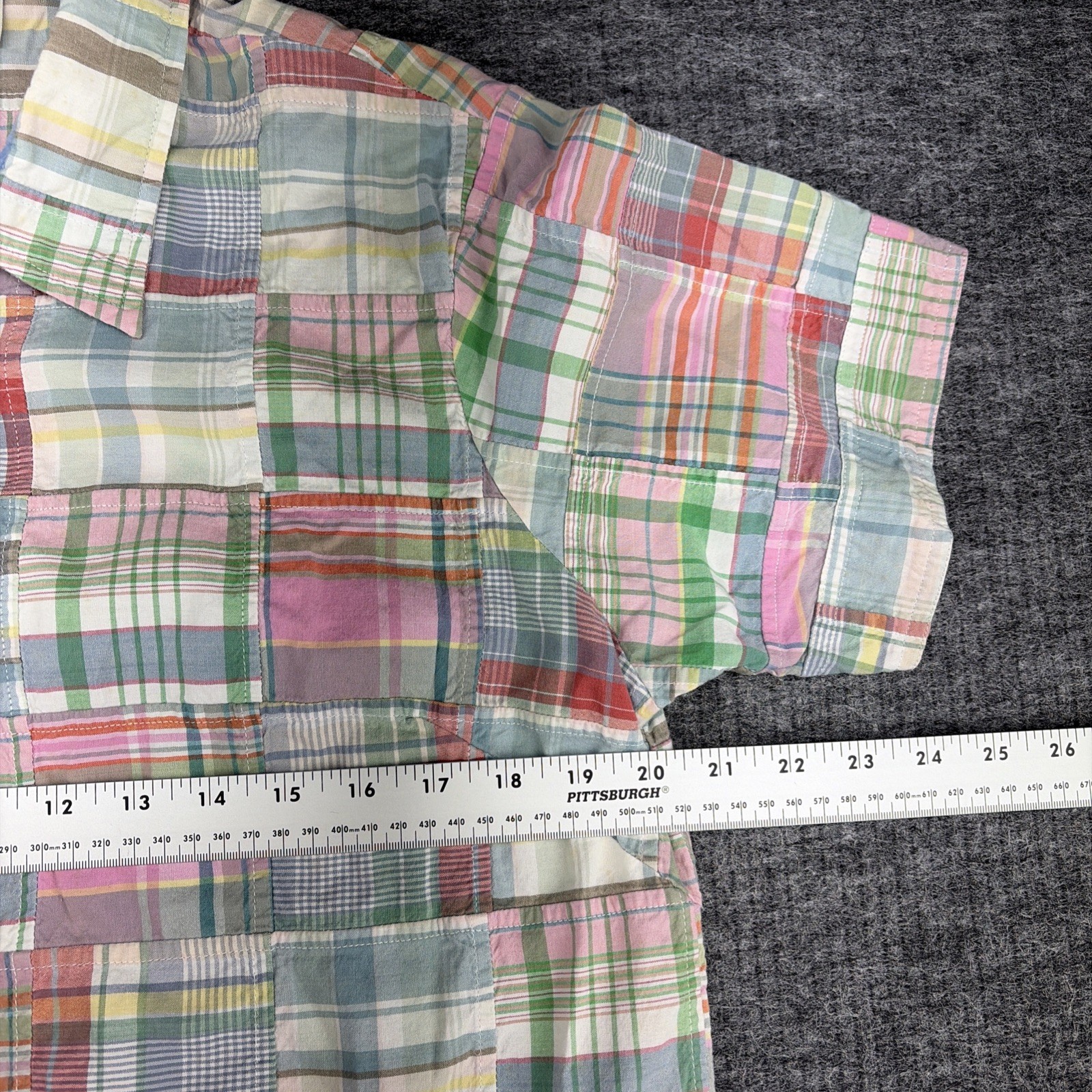 Orvis Madras Plaid Patchwork Button-Down Dress - … - image 9