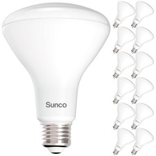 Sunco 12 Pack BR30 Light Bulbs LED, Recessed Can Light Bulbs, Indoor Flood Bu...