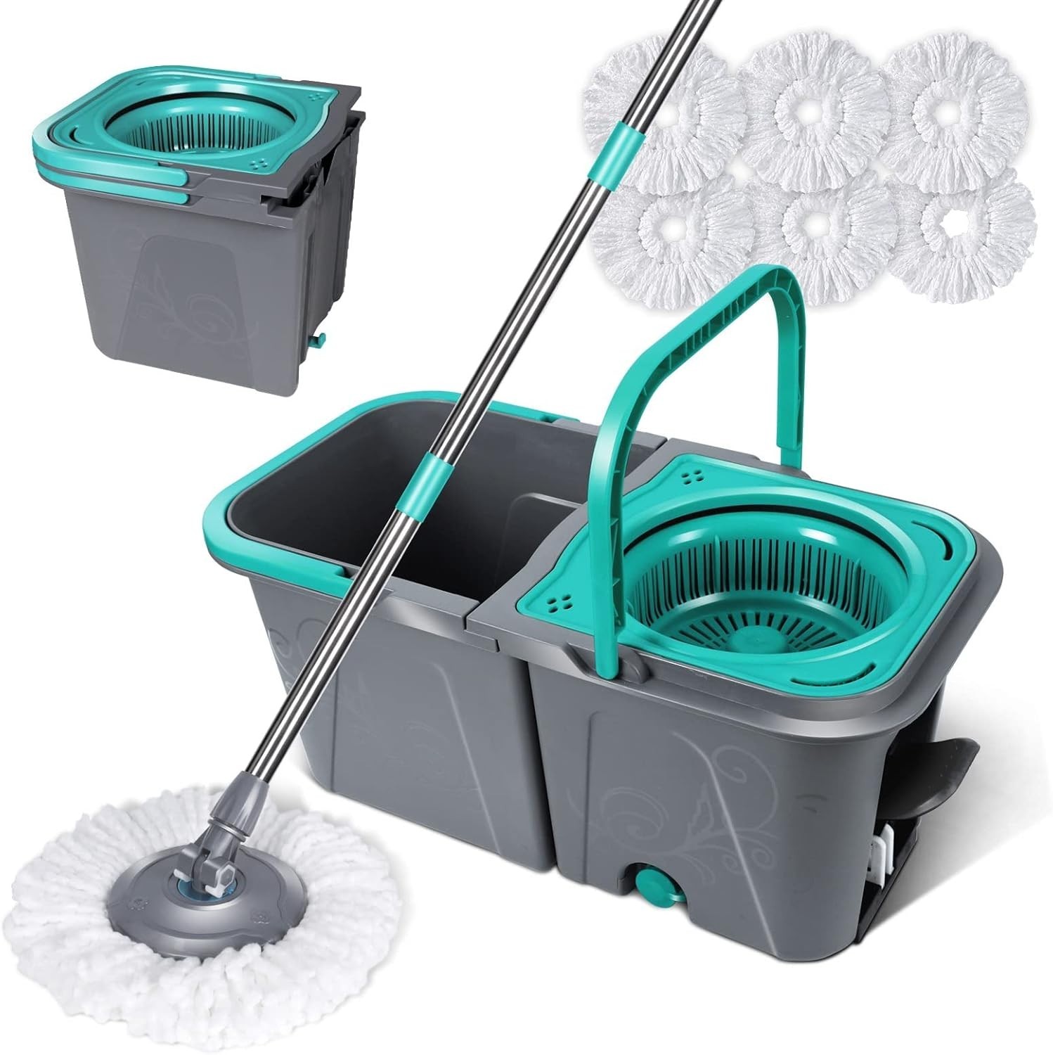 Balai serpillère rotatif pour laver les sols sans se baisser