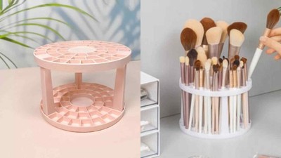 Rund Make Up Pinsel Halter Trockengestell bis zu 49 Pinsel Aufbewahrung Organizer