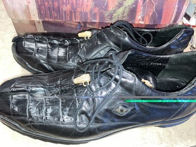 Belvedere Men's Vasco 336122 Genuine Hornback Crocodile Dress Shoes Size 13