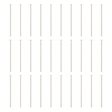 100pcs Plated Flat Head Pins 1.57" 40mm Needles Bulk Champagne Gold