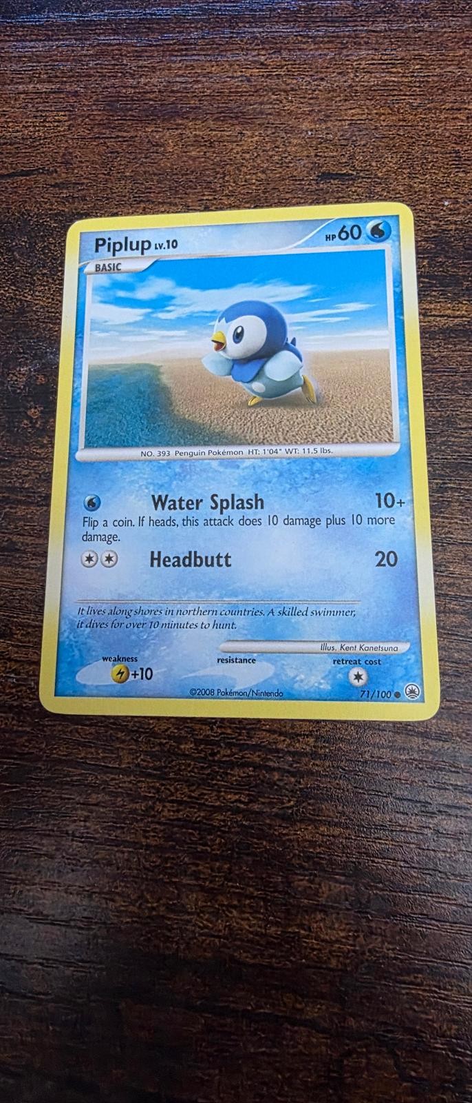 Piplup 71/100 Common Majestic Dawn Pokemon Lightly Played