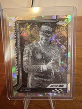 2025 Topps Sapphire Chrome Formula 1 #130 Carlos Sainz Black and White #03/20