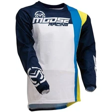 NEW MOOSE RACING S20 SAHARA SIZE LARGE WHITE/NVY/YLW - MOTORCYCLE/OFFROAD