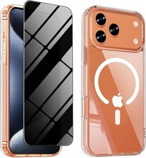 Magnetic for iPhone 17 Pro Max Case with Privacy Screen Protector, Non-Yellowing