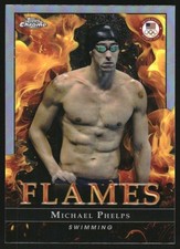 2024 Topps Chrome U.S. Olympic and Paralympic Hopefuls Flames #F9 Michael Phelps