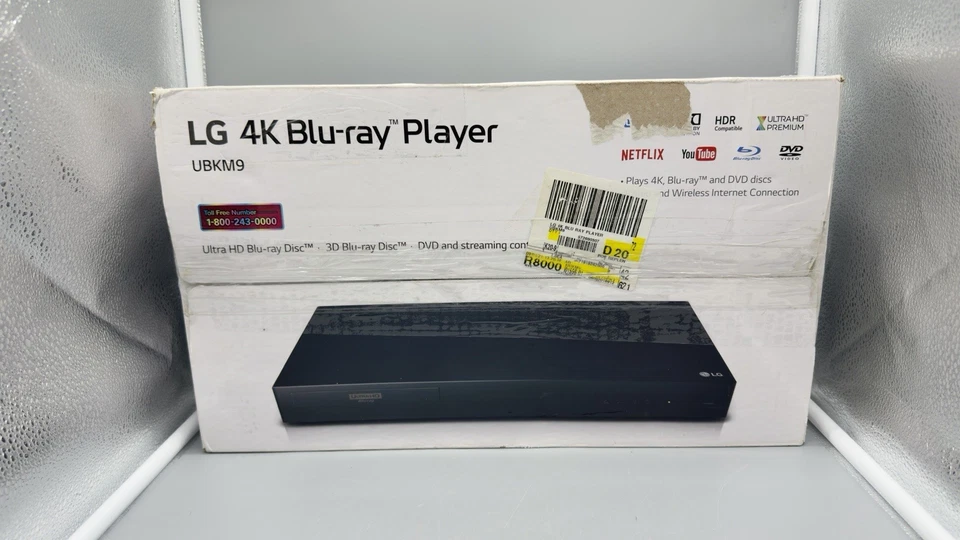 Reproductor de discos Blu-ray LG UBKM9 4K Ultra-HD Multi-HDR Dolby Vision con control remoto Foto 4 de 4