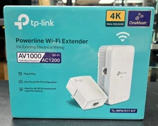 TP-Link Powerline WiFi Extender TL-WPA7617 KIT - Includes AV1000 Powerline
