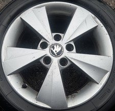 1x Single Genuine SKODA OCTAVIA 13-17 MK3 16" Alloy Wheel Rim 5E0601025H ref1