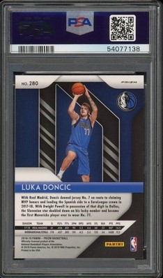 2018-19 Panini Prizm Luka Doncic Silver Prizm RC Rookie PSA 9 Mint