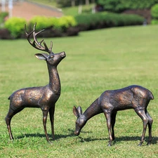 Meadow Wanderers Garden Sculptures Aluminum Home & Garden Decorative Collectible