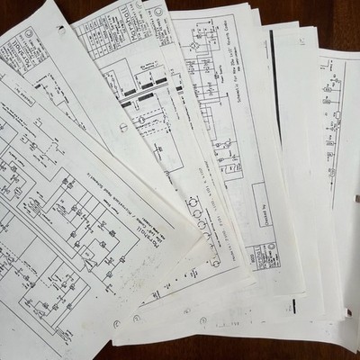 VINTAGE STACK OIF MARSHALL AMPLIFIER SCHEMATICS COPIES 