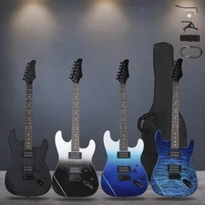 39" Full Size KST Electric Guitar Basswood School Band 22 Frets With Bag