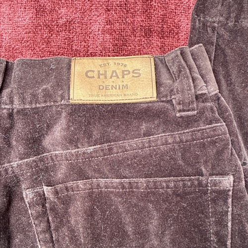Women’s Chaps Brown Velvet Pants Size 4 Q3 - Picture 7 of 8