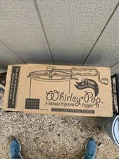 NEW Whirley Pop Popcorn Maker 3 Minute Popper Classic Wood Handle USA Stainless