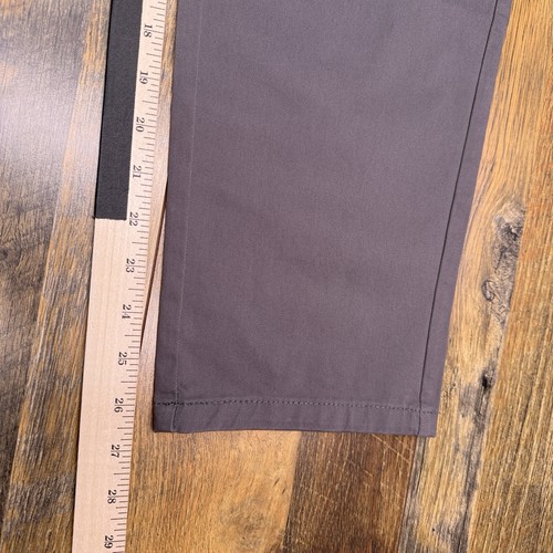 Plaid & Plain Slim Fit Pants Mens 34x28 Gray Mid Rise Stretch New - Picture 10 of 10