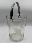 1930s American Art Deco Frosted Checkered and Dimpled Glass Ice Bucket — photo 6