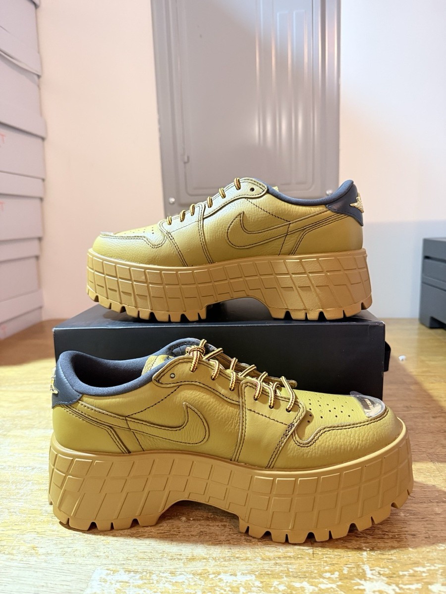 Womens Size 10.5-New Nike Air Jordan 1 Brooklyn Low Wheat HF3184
