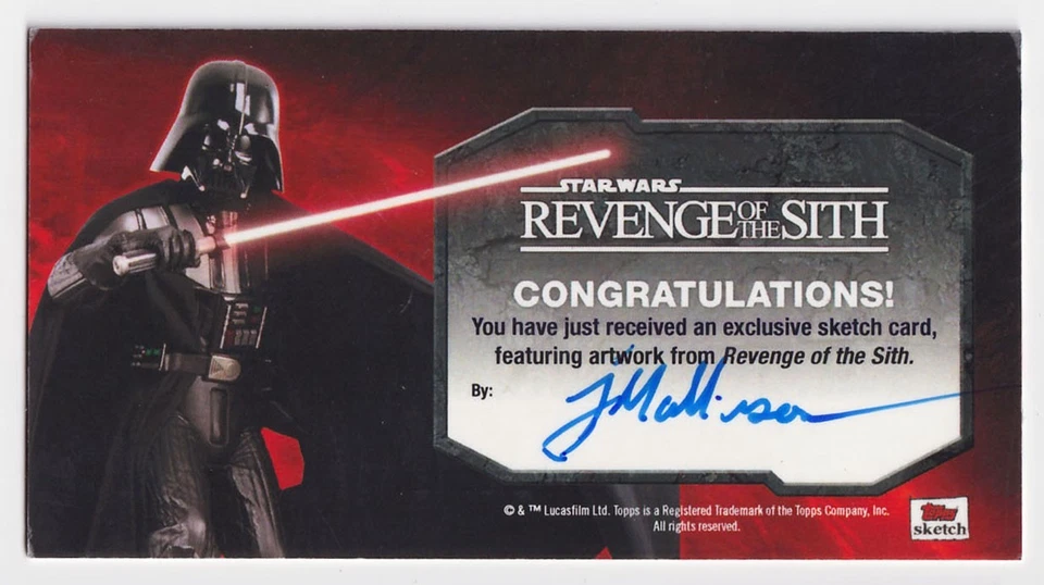 Star Wars Revenge of the Sith Sketch Card Galactic Marine Jeff Mallinson 1/1 - Image 2 of 2