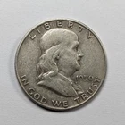 1950 D Franklin Silver Half Dollar