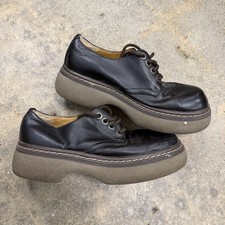 Vintage 90s Lower East Side Chunky Y2K Shoes Womens 8 DISTRESS
