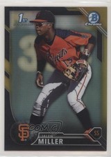 2016 Bowman Chrome Prospects Black & Gold Refractor Jalen Miller #BCP206 0o6v
