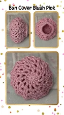 Crocheted Sparkly Hair Bun Cover w/ Elastic Ring - Handmade