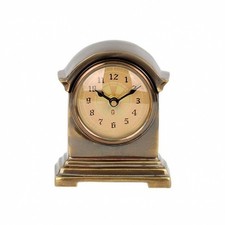Tischuhr mit dekorativem Sockel Uhr mit Glocke aus transparentem Glas